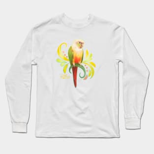 Pineapple Green Cheek Conure Long Sleeve T-Shirt